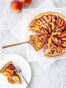 Vital Food 43 Tarte pêche et nectarine au calisson