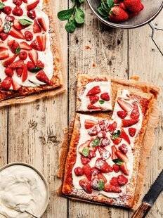 Vital Food 43 Feuilletés fraise framboise à la crème