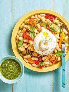 Vital Food 43 SALADE DE HARICOTS BLANCS À LA COURGETTE ET AU PESTO
