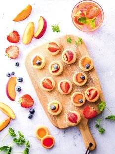 Vital Food 43 Minitartelettes pannacotta aux fruits frais