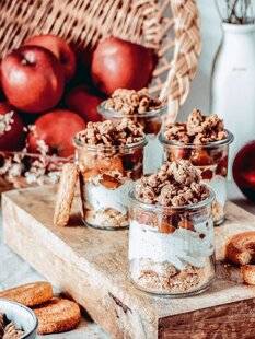 Vital Food 44 VERRINE DE POMME ET POTIMARRON FAÇON CRUMBLE