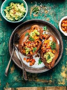 Vital Food 45 PATATE DOUCE farcie aux haricots épicés