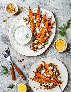 Vital Food 45 CAROTTES RÔTIES AU MIEL ET LENTILLES