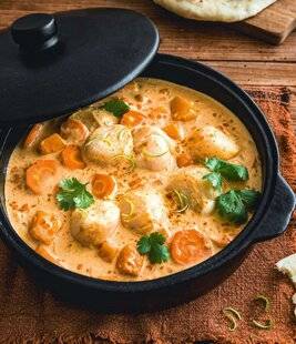 Vital Food 45 CURRY DE NOIX DE SAINT-JACQUES AU LAIT DE COCO