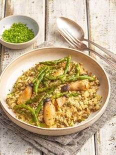 Vital Food 46 RISOTTO ET LENTILLONS aux champignons et asperge verte