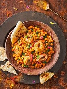 Vital Food 46 GAMBAS TANDOORI et ragoût de pois chiches