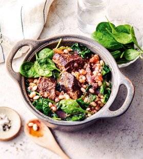 Vital Food 46 Mijoté de bœuf aux épinards et aux haricots blancs