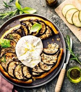 Vital Food 47 TATIN D'AUBERGINE, BURRATA ET PIGNONS DE PIN