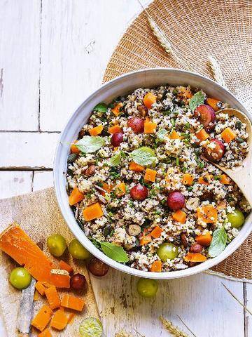 Vital Food 48 Salade de quinoa, mimolette, raisin et noisette