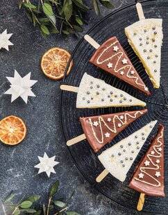 Hors-Séries 16 Sucette sapin de Noël, biscuit clémentine et glaçage chocolat