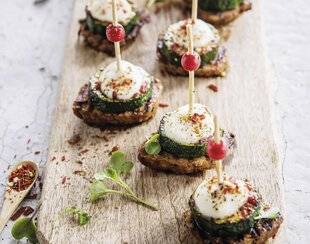 Hors-Séries 21 Bouchées de dinde et courgette grillée à la mozzarella