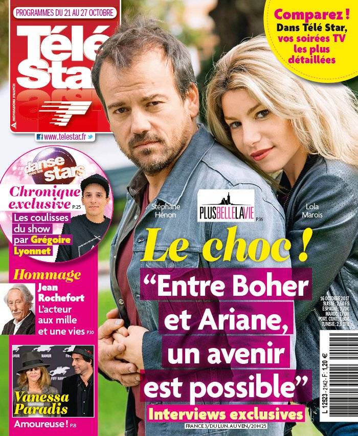La Une de Télé Star n°2142 du 16/10/2017