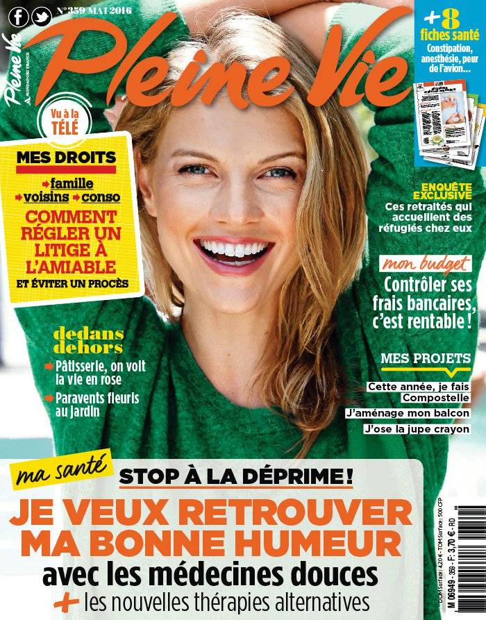 La Une de Pleine Vie n°359 du 14/04/2016