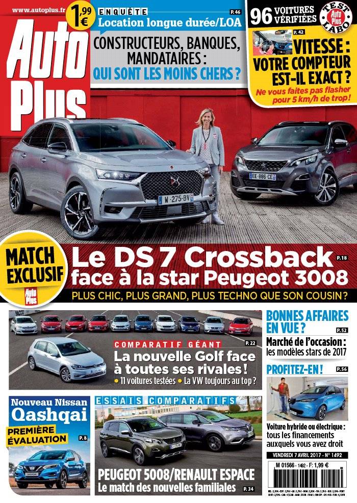 La Une de Auto Plus n°1492 du 07/04/2017