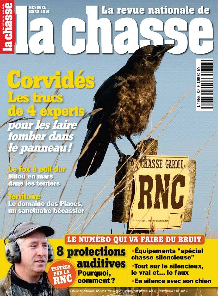 La Une de La Revue Nationale de La Chasse n°822 du 16/02/2016