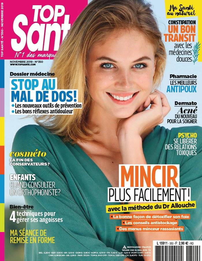 La Une de Top Santé n°350 du 02/10/2019