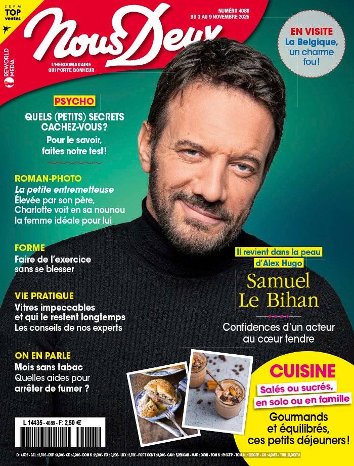 La Une de Nous Deux n°4088 du 03/11/2025