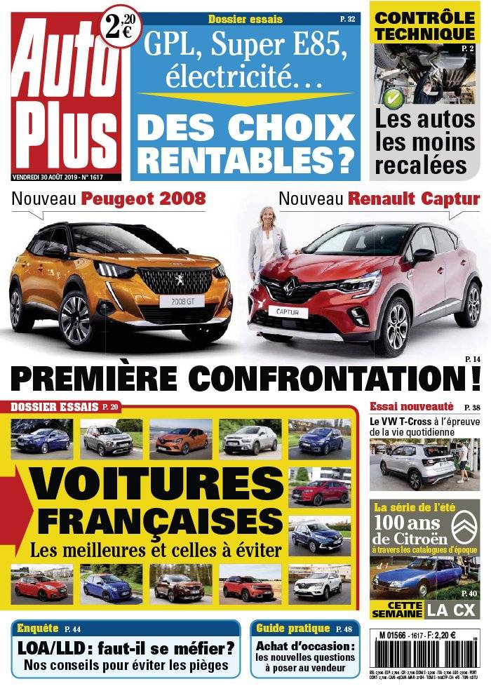 La Une de Auto Plus n°1617 du 30/08/2019