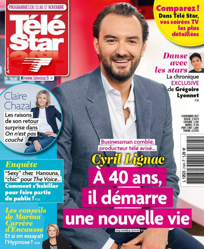 La Une de Télé Star n°2145 du 06/11/2017