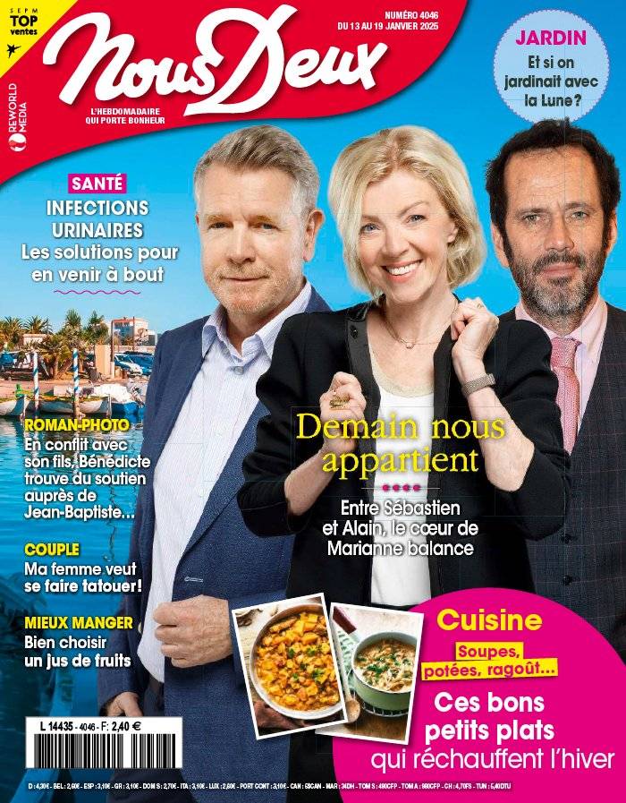 La Une de Nous Deux n°4046 du 13/01/2025