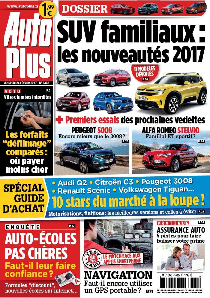La Une de Auto Plus n°1486 du 24/02/2017