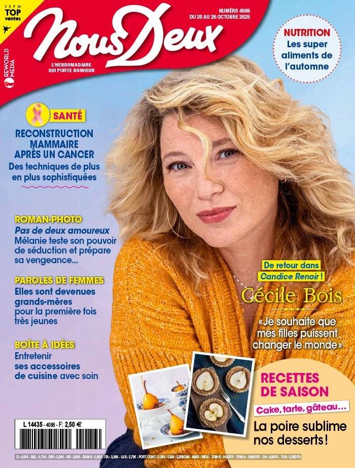 La Une de Nous Deux n°4086 du 20/10/2025