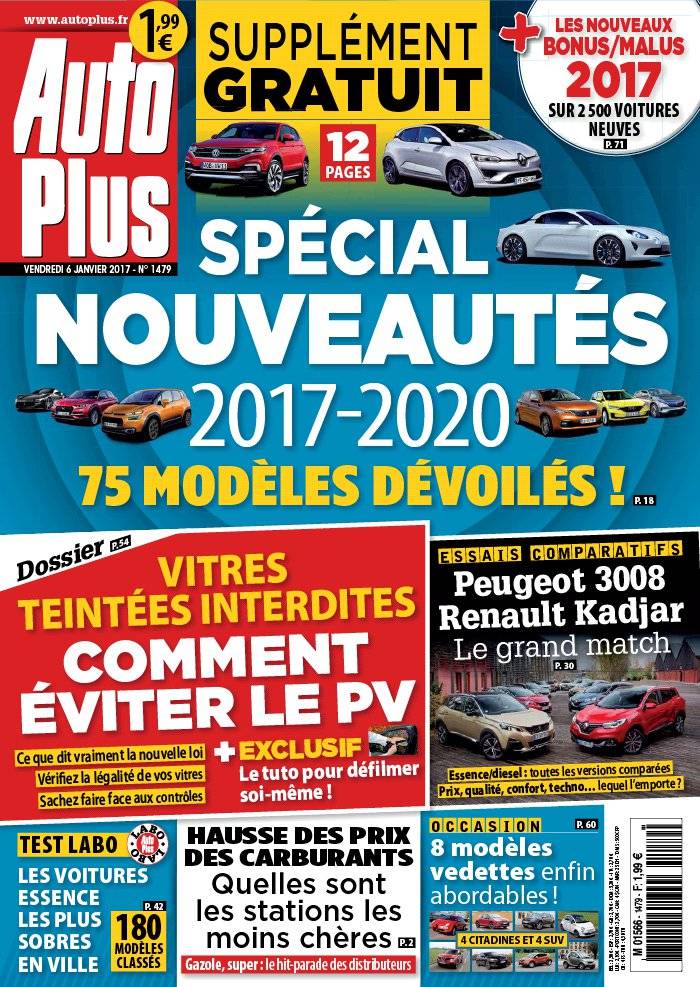 La Une de Auto Plus n°1479 du 06/01/2017