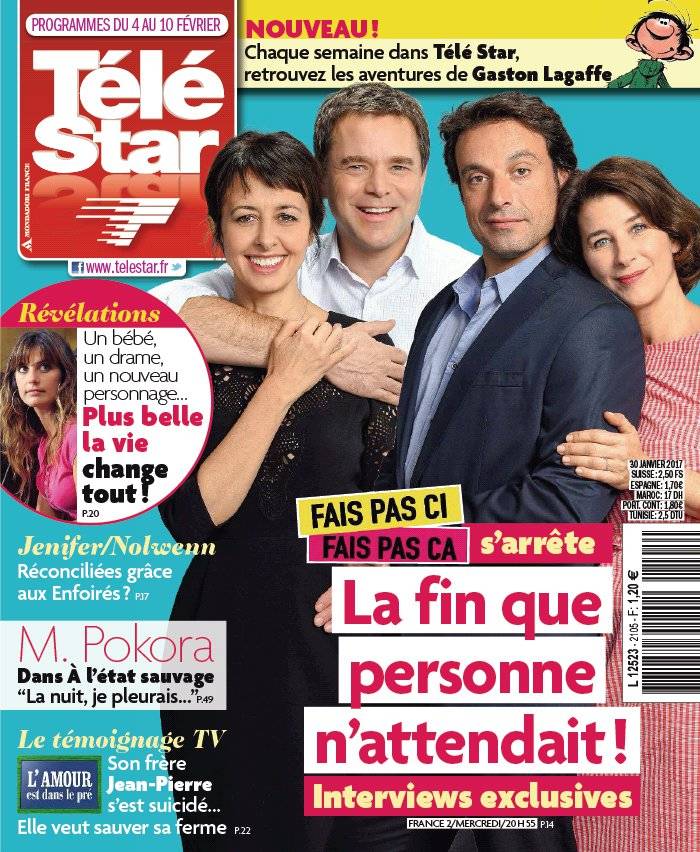 La Une de Télé Star n°2105 du 30/01/2017