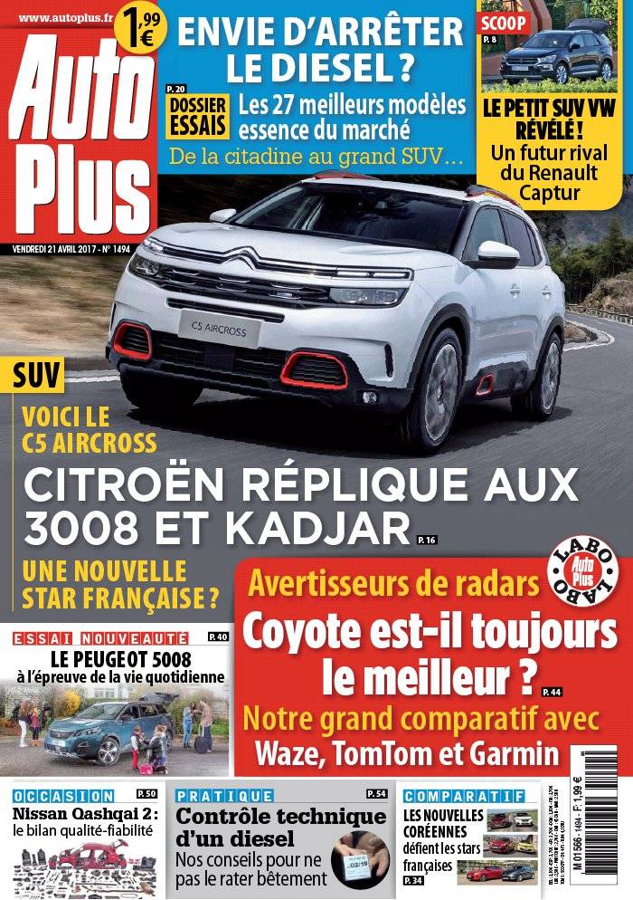 La Une de Auto Plus n°1494 du 21/04/2017