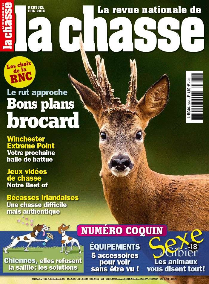 La Une de La Revue Nationale de La Chasse n°825 du 17/05/2016
