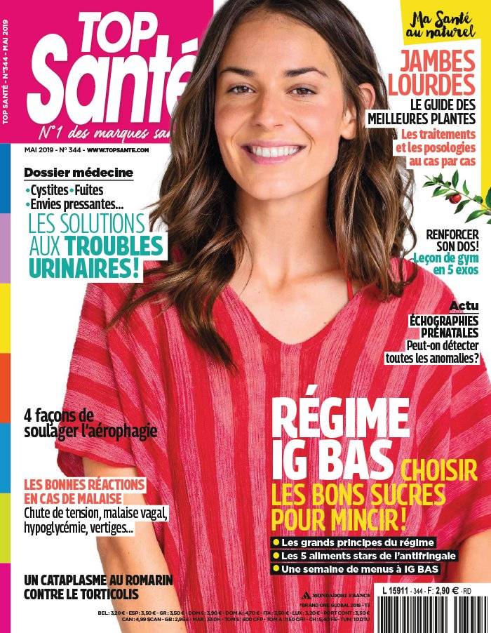 La Une de Top Santé n°344 du 03/04/2019