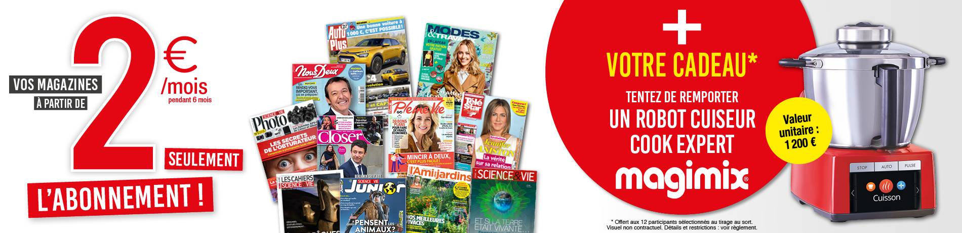 Abonnements à partir de 2 €