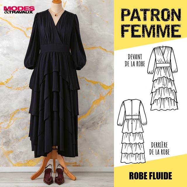 Patron femme - Robe fluide (modèle Genève)