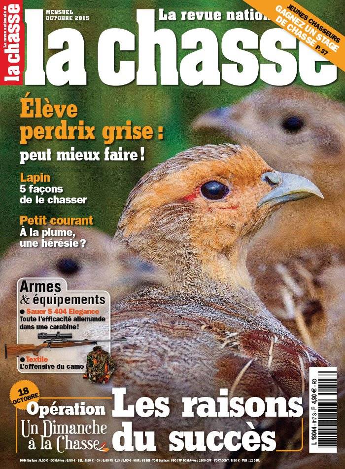 La Une de La Revue Nationale de La Chasse n°817 du 15/09/2015