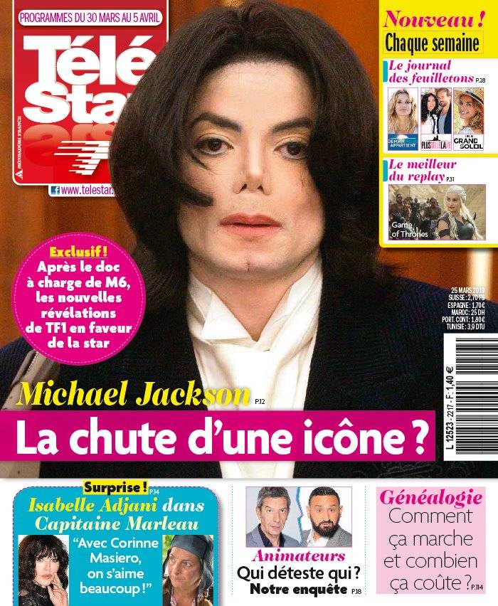 La Une de Télé Star n°2217 du 25/03/2019