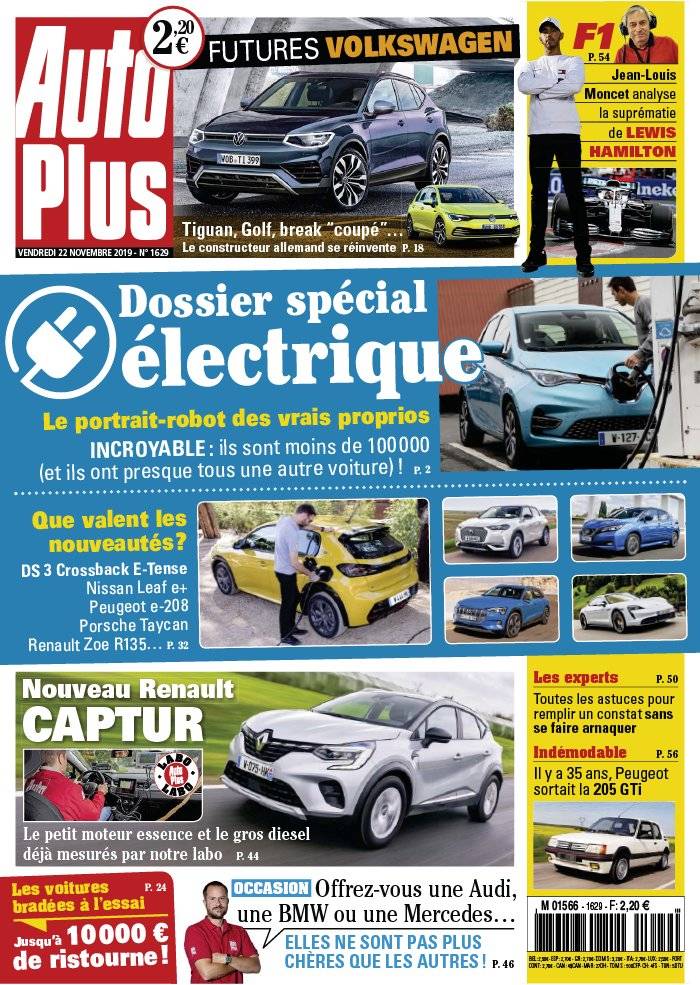 La Une de Auto Plus n°1629 du 22/11/2019
