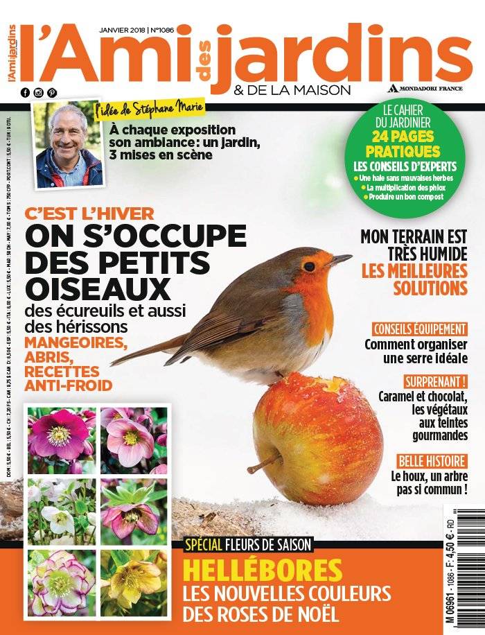 La Une de L'Ami des Jardins n°1086 du 29/12/2017