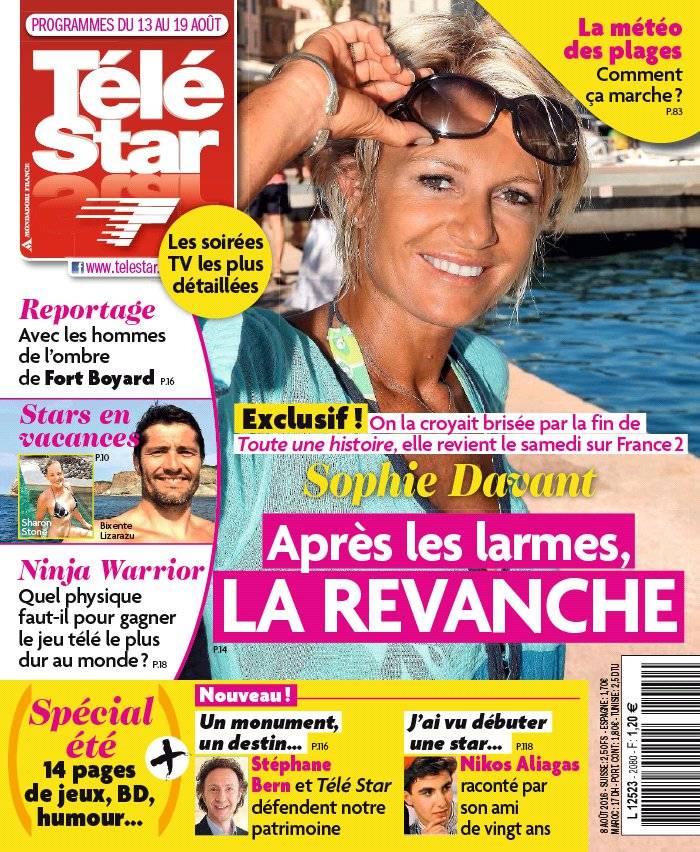 La Une de Télé Star n°2080 du 08/08/2016