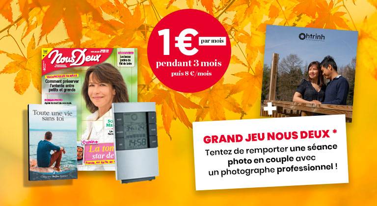 Votre Nous Deux pour 1€ par mois pendant 3 mois !