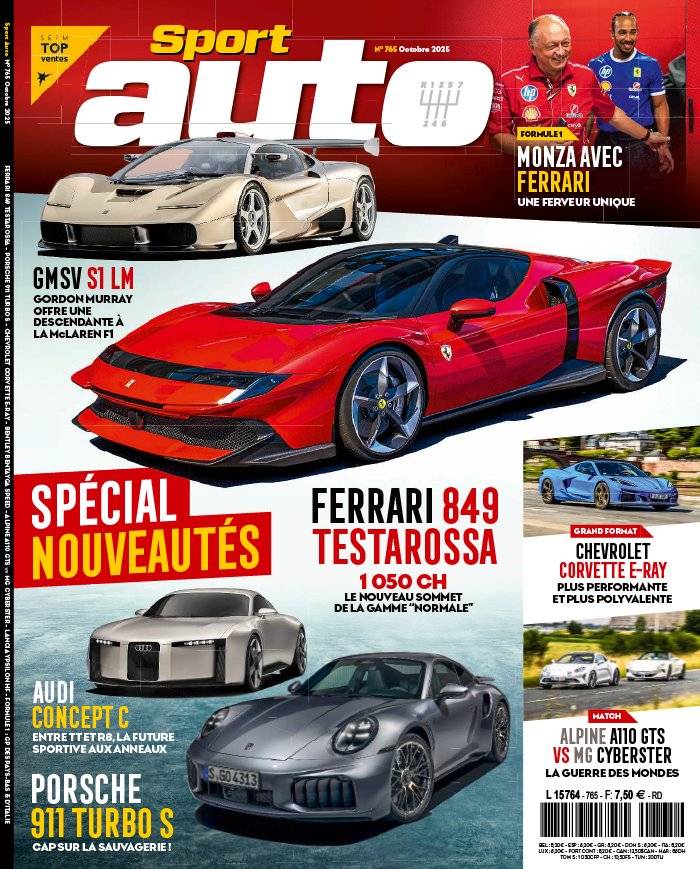 La Une de Sport Auto n°765 du 26/09/2025