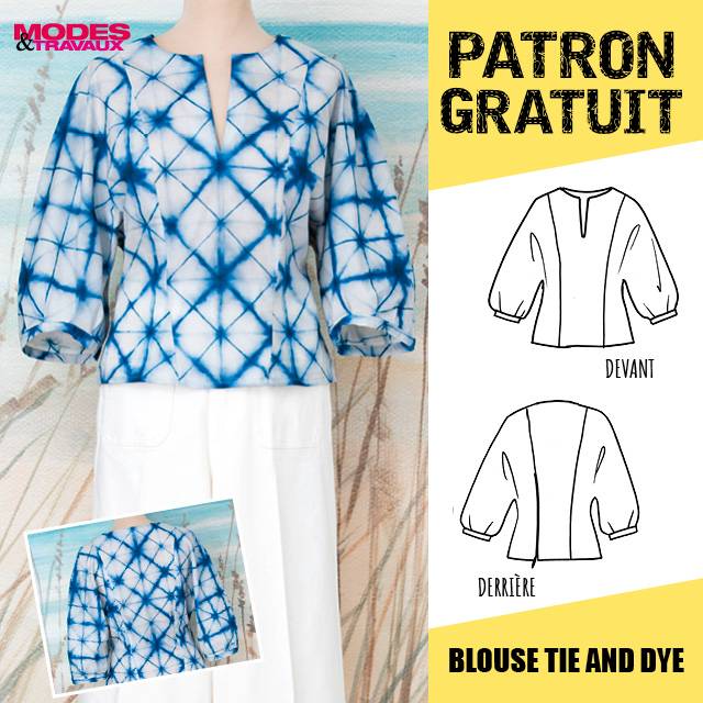Patron Offert - Blouse  tie and dye (Modèle Agra)