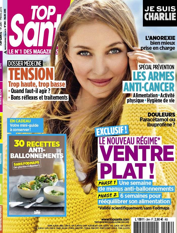 La Une de Top Santé n°294 du 26/01/2015