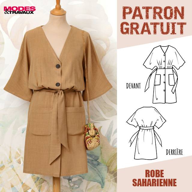 Patron Offert - ROBE SAHARIENNE (MODÈLE GIBRALTAR)