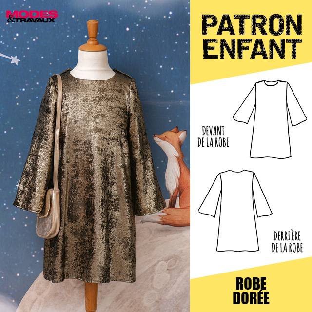 Patron Enfant - Robe dorée (Modèle Bologne)