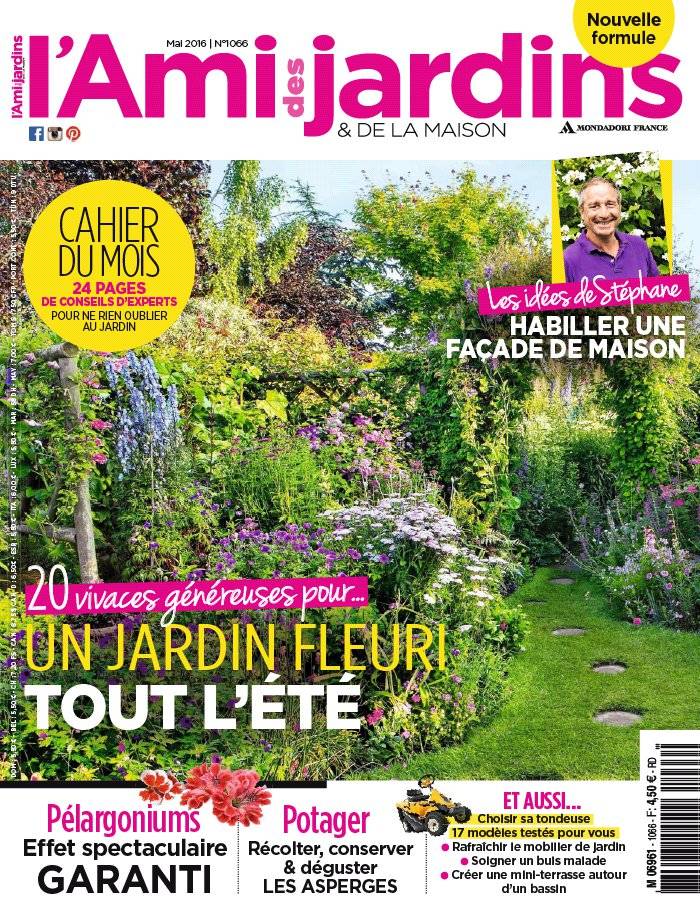 La Une de L'Ami des Jardins n°1066 du 07/04/2016