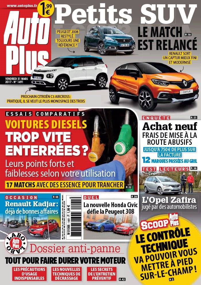 La Une de Auto Plus n°1491 du 31/03/2017