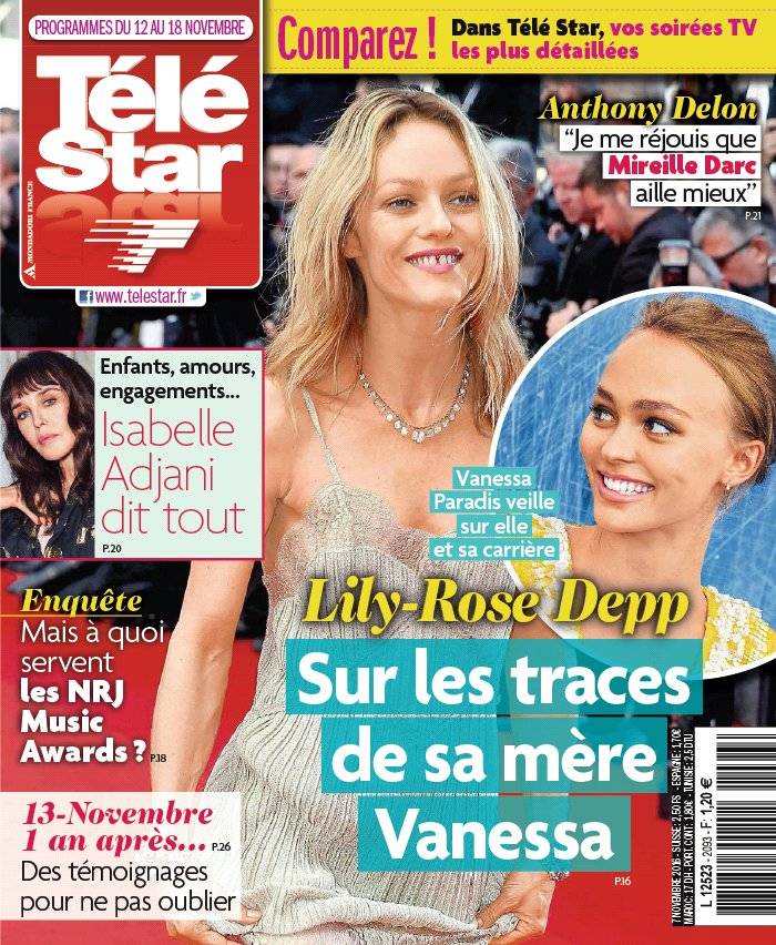 La Une de Télé Star n°2093 du 07/11/2016