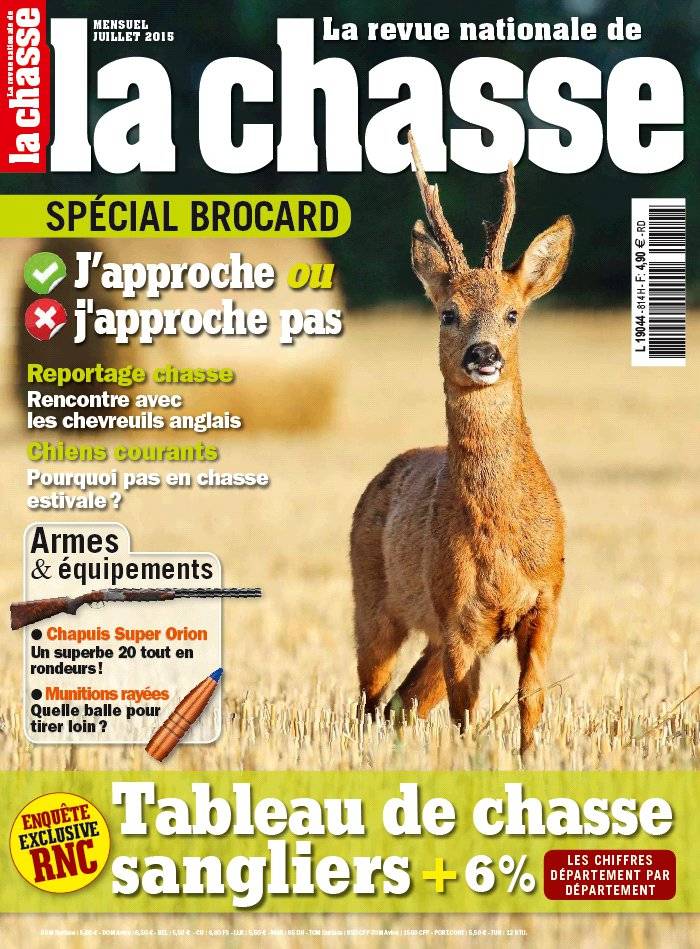 La Une de La Revue Nationale de La Chasse n°814 du 16/06/2015