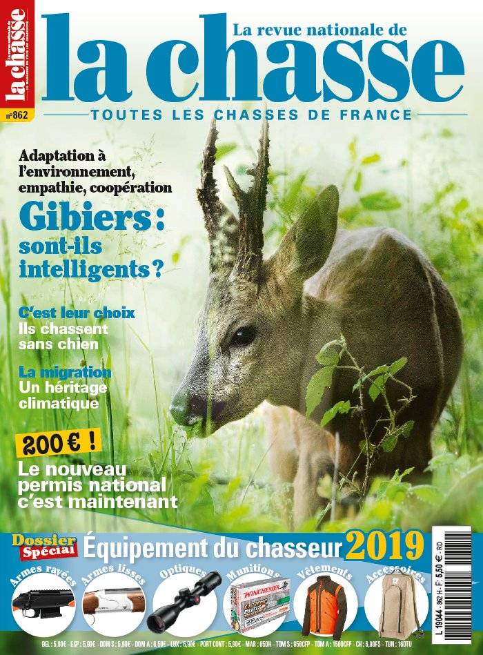 La Une de La Revue Nationale de La Chasse n°862 du 18/06/2019