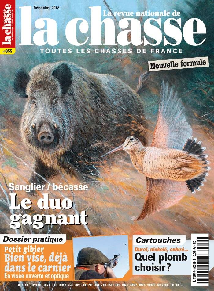 La Une de La Revue Nationale de La Chasse n°855 du 20/11/2018